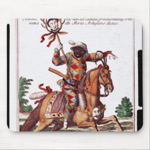 Alfombrilla De Ratón Harlequin a caballo