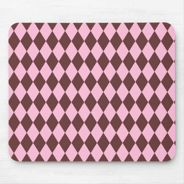 Alfombrilla De Ratón Harlequin Brown y Pink (Frente)