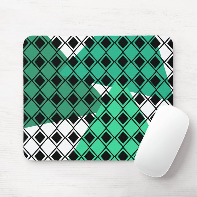 Alfombrilla De Ratón Harlequin del Triángulo Verde (Con ratón)