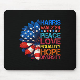 Alfombrilla De Ratón Harris Wheimer 2024 Paz Amor Igualdad Esperanza Bu