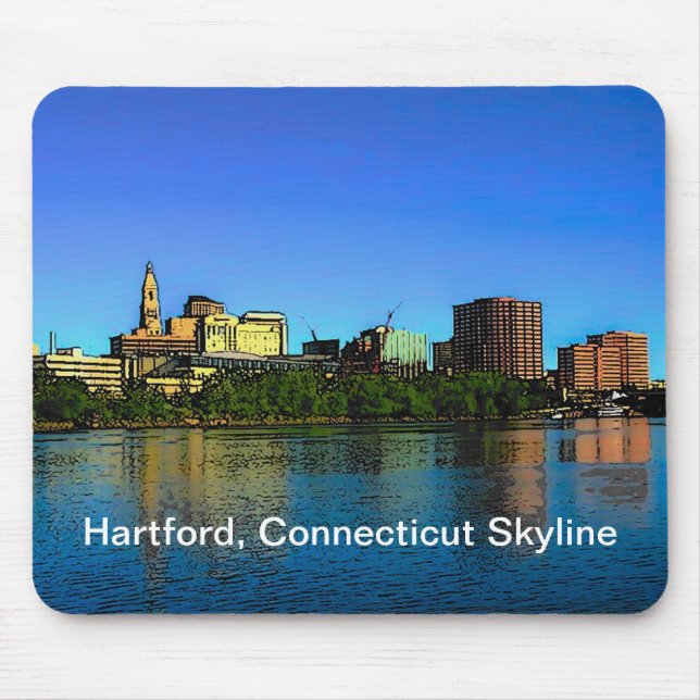 Alfombrilla De Ratón Hartford Connecticut Skyline Mouse Pad (Frente)