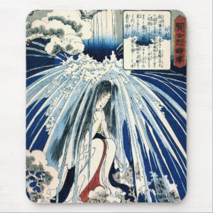 Alfombrilla De Ratón Hatsuhana Bajo La Catarata De Tonosawa Kuniyoshi F