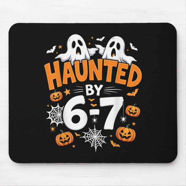 Alfombrilla De Ratón Haunted By 67 Funny Pumpkin And Ghost Halloween Co (Frente)