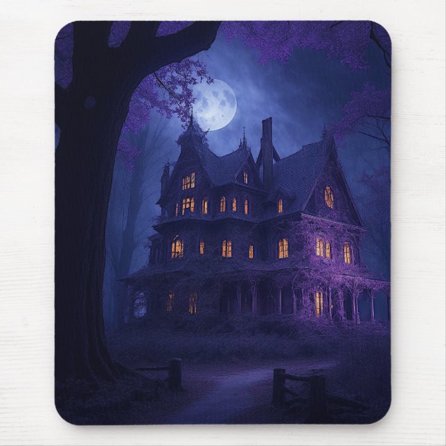 Alfombrilla De Ratón Haunted House on the Hill (Frente)