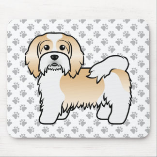 Alfombrilla De Ratón Havanés marrón claro y blanco Perro de dibujos ani