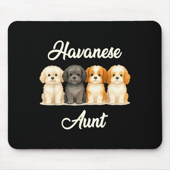 Alfombrilla De Ratón Havanese Aunt Cute Dog Lover Gift Funny Women Pupp (Frente)