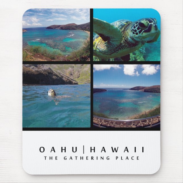 Alfombrilla De Ratón Hawai en la Bahía Hanauma - Isla Oahu (Frente)