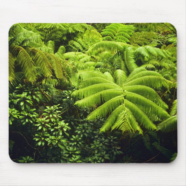 Alfombrilla De Ratón Hawái, Isla Grande, exuberante vegetación tropical (Frente)