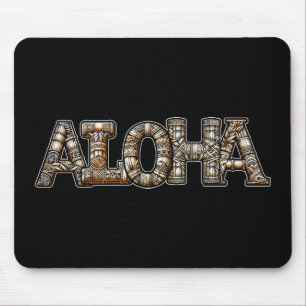 Alfombrilla De Ratón Hawaiano Polinesio Aloha Bamboo Look