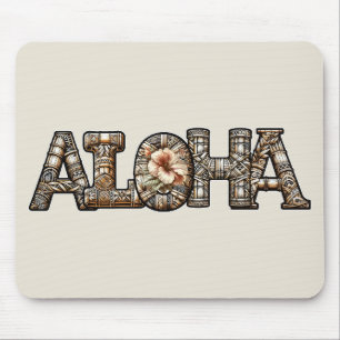 Alfombrilla De Ratón Hawaiano Polinesio Aloha Bambú Aspecto