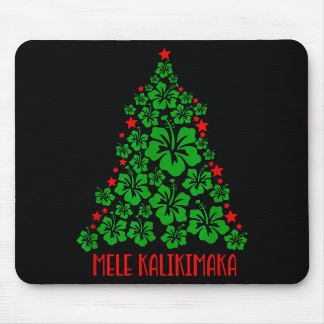 Alfombrilla De Ratón Hawaii Christmas Mele Kalikimaka Floral Christmas  (Frente)