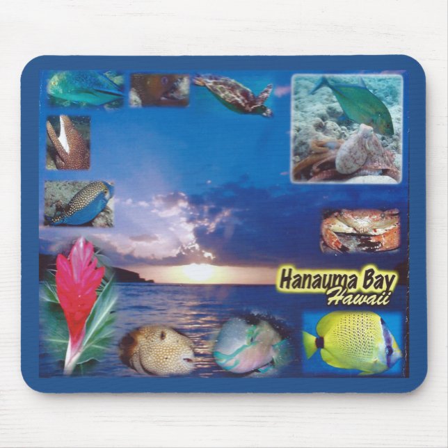 Alfombrilla De Ratón Hawaii Hanauma Bay Marine Life (Frente)
