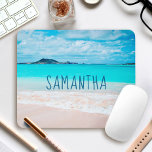 Alfombrilla De Ratón Hawaii Sandy Beach Blue Ocean Photo Custom Nombre<br><div class="desc">Recuerde el fresco olor a sal del aire del océano cada vez que utilice esta impresionante fotografía de colores vivos como el nombre personalizado de mousepad. Explora y explora la soledad de una playa hawaiana vacía. Hace un gran regalo para alguien especial! Simplemente teclee el nombre de su elección y...</div>