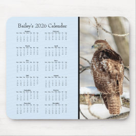 Alfombrilla De Ratón Hawk - Full year 2026 customizable calendar