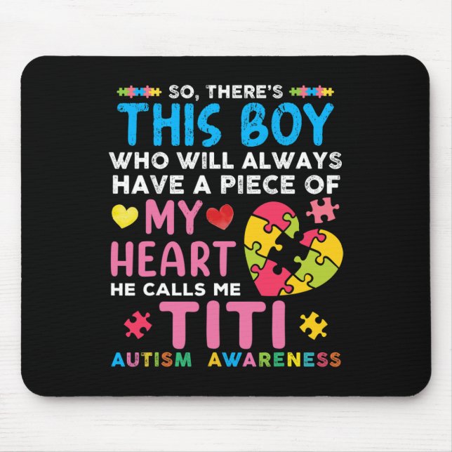 Alfombrilla De Ratón Hay un chico que me llama conciencia del autismo d (Frente)