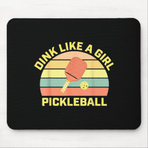 Alfombrilla De Ratón Haz dink como una niña lindo retro pickleball muje