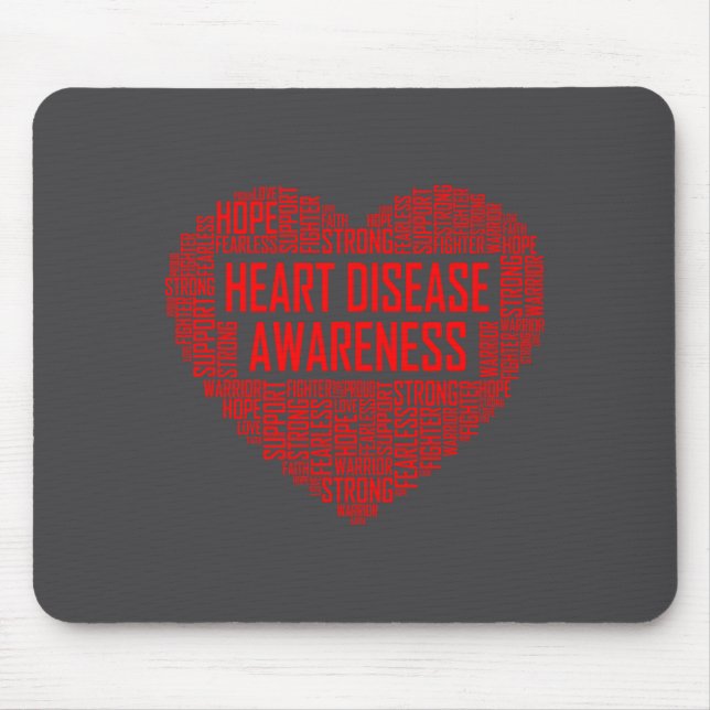 Alfombrilla De Ratón Heart Disease Awareness Red Heart Gift February We (Frente)