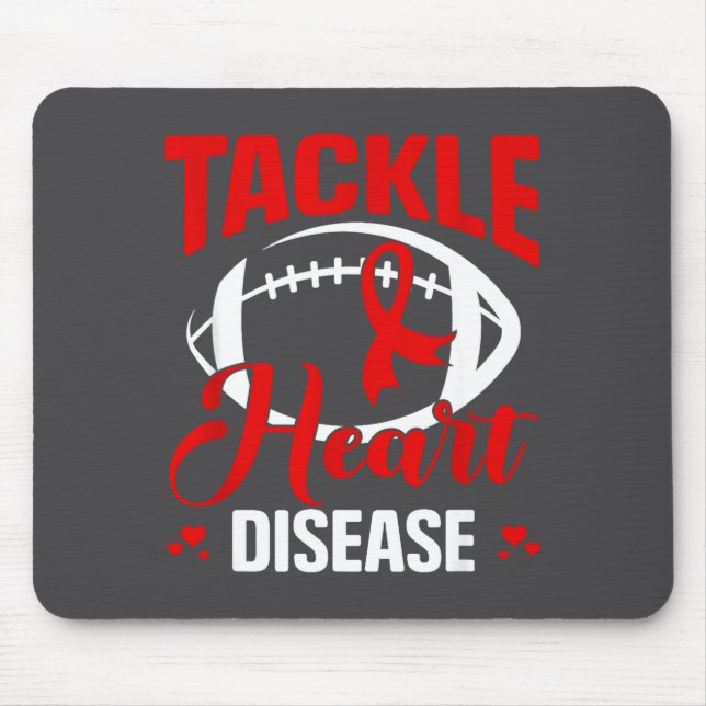 Alfombrilla De Ratón Heart Disease Awareness Red Heart Tackle Heart Dis (Frente)