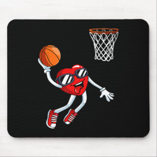 Alfombrilla De Ratón Heart Dunk Bysketbyll Player Día de San Valentín L