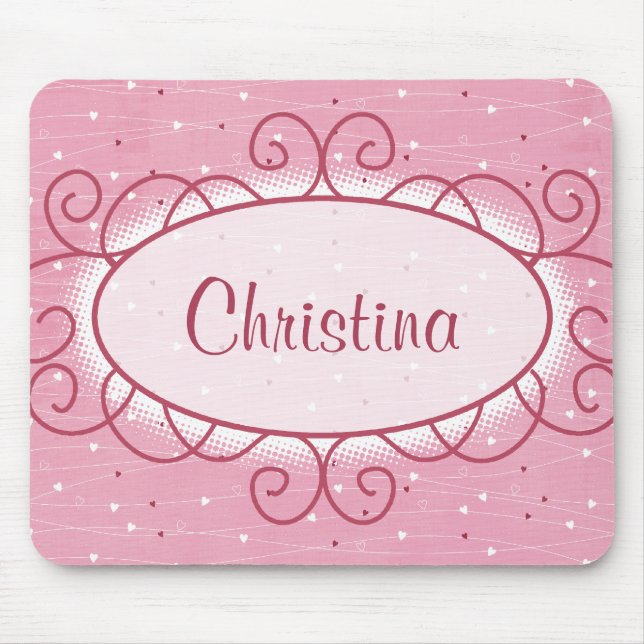 Alfombrilla De Ratón Hearts & Love Mousepad (Frente)