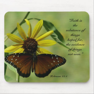 Alfombrilla De Ratón Hebreos 11:1 mousepad de mariposa