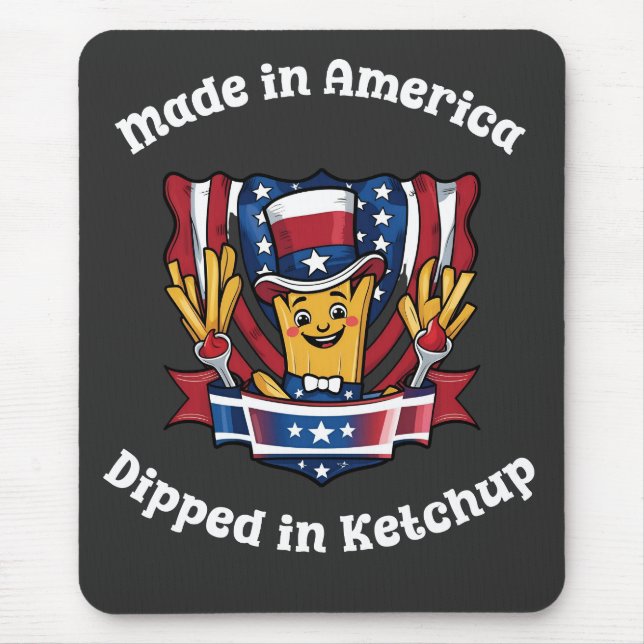 Alfombrilla De Ratón Hecho en Estados Unidos hundido en Ketchup Patriot (Frente)