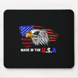 Alfombrilla De Ratón Hecho en Estados Unidos un tatuaje de bandera patr