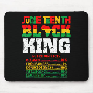 Alfombrilla De Ratón Hechos Nutricionales 1865 Negro Rey Negro