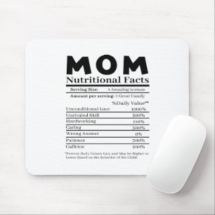 Alfombrilla De Ratón Hechos Nutricionales De Mamá