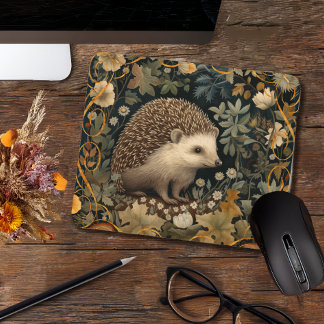 Alfombrilla De Ratón Hedgehog al estilo del bosque William Morris