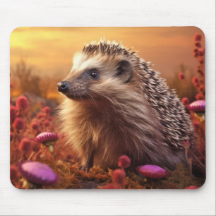 Alfombrilla De Ratón Hedgehog Animal Wildlife Wilderness Colorous Art