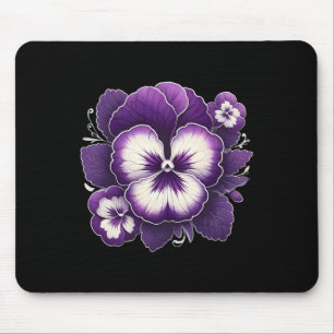 Alfombrilla De Ratón Heimerheimer Pansy Morple Floral Dementia Heimerhe