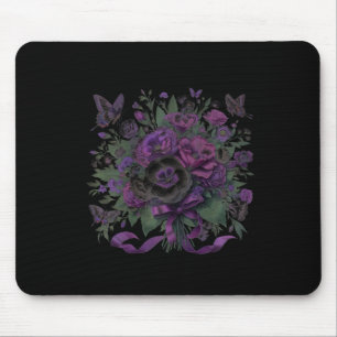Alfombrilla De Ratón Heimerheimer Pansy Morple Floral Dementia Heimerhe