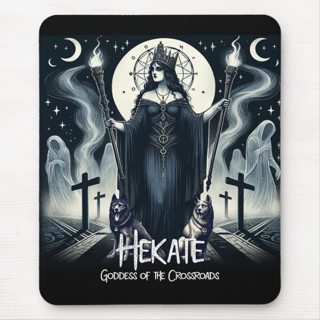 Alfombrilla De Ratón Hekate Goddess of the Crossroads Ghostly Spirits (Frente)