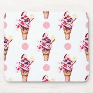 Alfombrilla De Ratón Helado con la fresa y la zarzamora