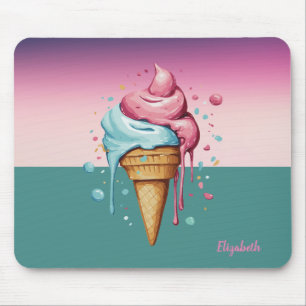 Alfombrilla De Ratón Helado goteando con acuarela genial