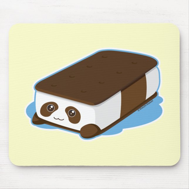 Alfombrilla De Ratón Helado lindo de la barra de la panda (Frente)