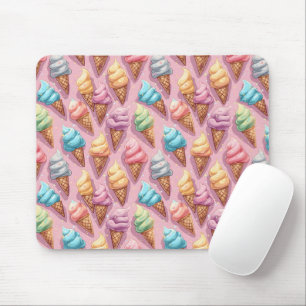 Alfombrilla De Ratón Helados De Crema De Hielo En Rosa