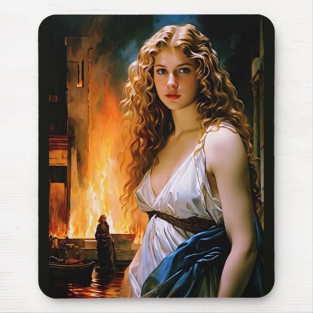 Alfombrilla De Ratón "Helen, la belleza de un espartano, el fuego de Tr (Frente)