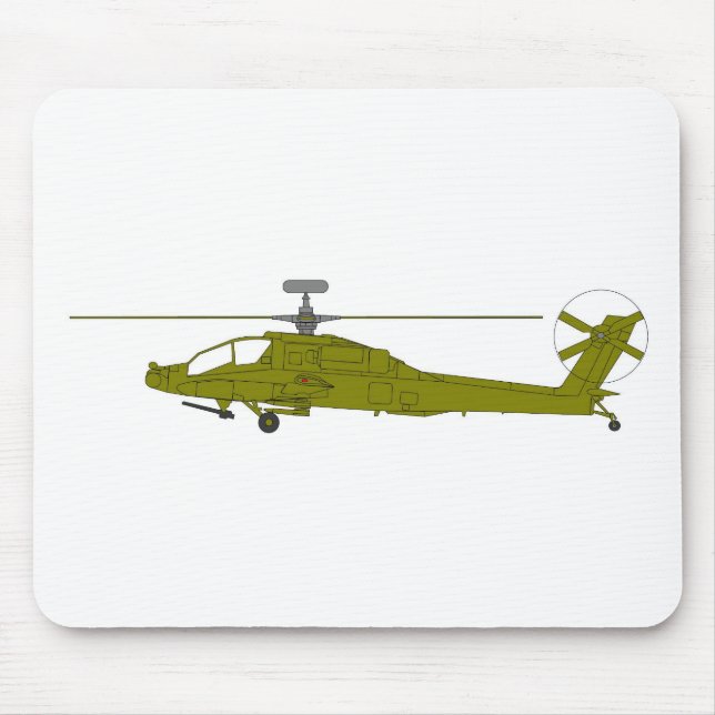 Alfombrilla De Ratón Helicóptero de ataque de AH-64D (Frente)
