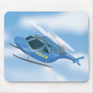 Alfombrilla De Ratón Helicóptero de la policía