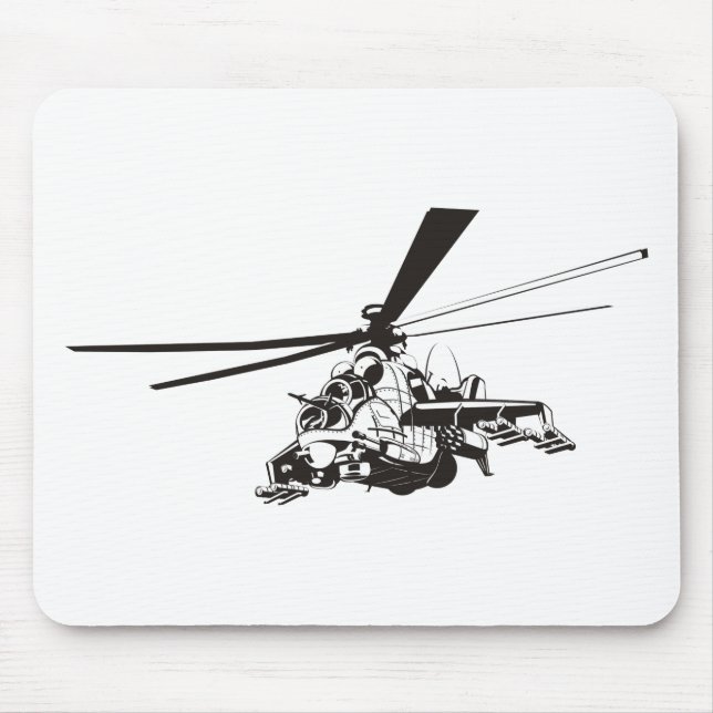Alfombrilla De Ratón Helicóptero personalizado "Hind" (Frente)