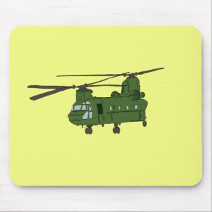 Alfombrilla De Ratón Helicóptero verde de los militares de CH-47
