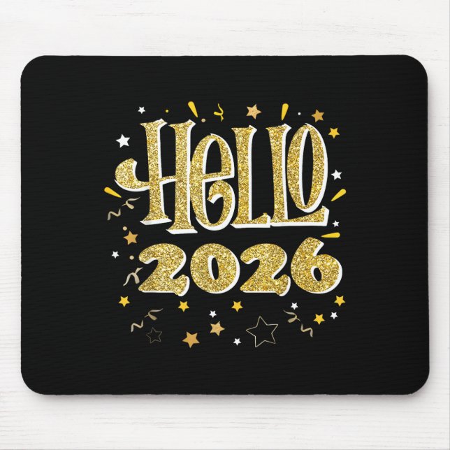 Alfombrilla De Ratón Hello 2026 Happy New Year Pajama Funny Family Matc (Frente)