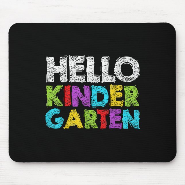 Alfombrilla De Ratón Hello Kindergarten Funny Back To School Student &a (Frente)