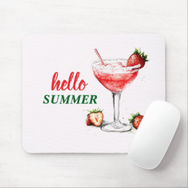 Alfombrilla De Ratón Hello Summer | Strawberry Cocktail Mouse Pad