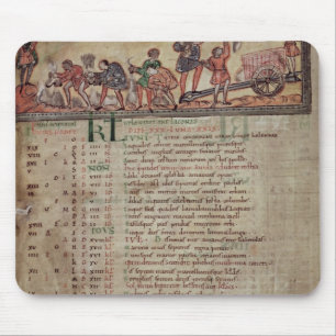 Alfombrilla De Ratón Heno-making y arado, de un calendario