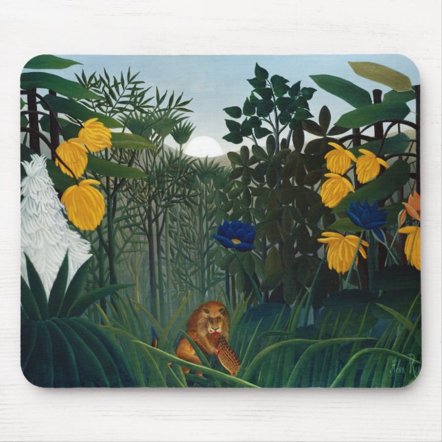 Alfombrilla De Ratón Henri Rousseau La recuperación del gas botánico de (Frente)