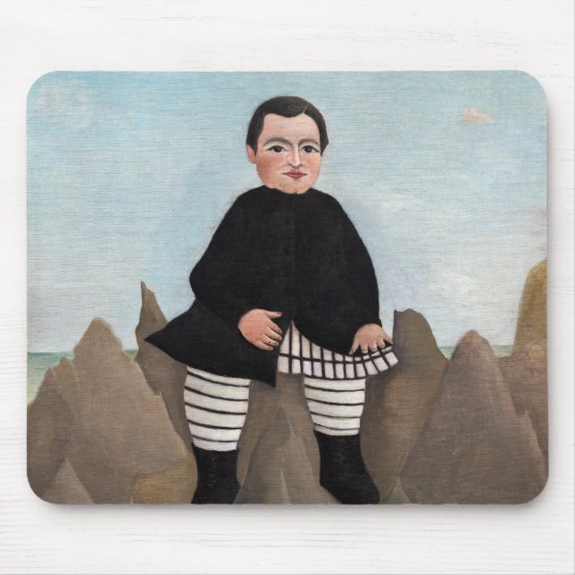 Alfombrilla De Ratón Henri Rousseau - Niño sobre las rocas (Frente)