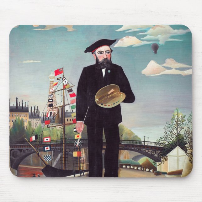 Alfombrilla De Ratón Henri Rousseau - Paisaje Retrato Mío (Frente)